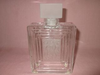 Vintage Lalique France Crystal Art Glass Frosted Duncan Perfume Bottle 8 " No.  2