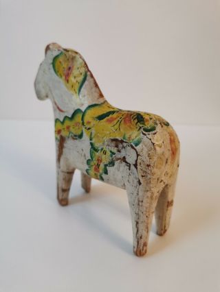 Antique Swedish Hand Made Dala Horse From Early 1900´s 5,  9 " High
