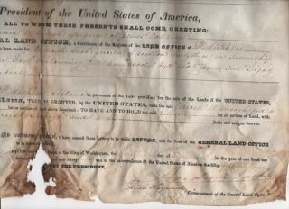 Andrew Jackson Land Grant - - Plus 4 Other Signed By Relatives And Secretaries