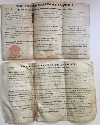 Andrew Jackson land grant - - plus 4 other signed by relatives and secretaries 3