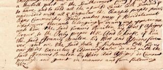 1701,  Plymouth,  Mass; John Cole,  share of Pocasset lands,  John Cary signed 2