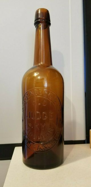 Whiskey Amber Old Judge Glob Top Whiskey