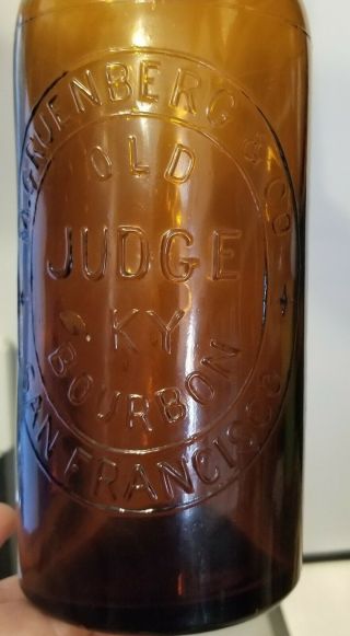 WHISKEY AMBER OLD JUDGE GLOB TOP WHISKEY 5