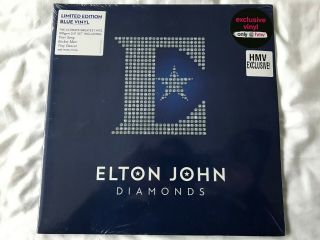 Elton John Diamonds 2 X Blue Vinyl Lp Hmv Limited Edition 1000 Only Rare