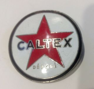 Vintage Caltex (texaco) Employee - Staff Lapel Or Hat Badge.