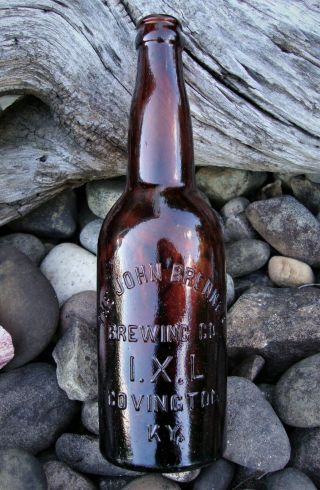 The John Brenner Brewing Co.  Ixl Early Crown Top Beer Bottle Covington,  Kentucky