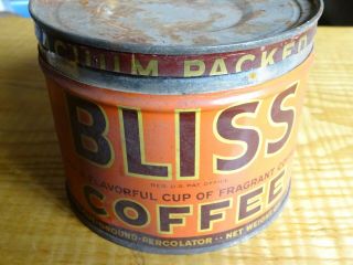 Vintage Bliss Coffee Tin Can General Foods Sales Company A