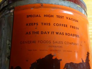 Vintage Bliss Coffee Tin Can General Foods Sales Company A 5