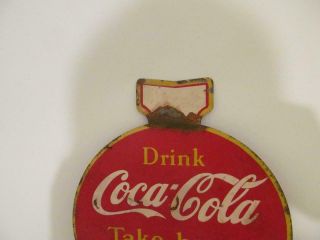 COCA COLA DISPLAY SIGN FROM DE 1930S TWO SIDED COKE 12 
