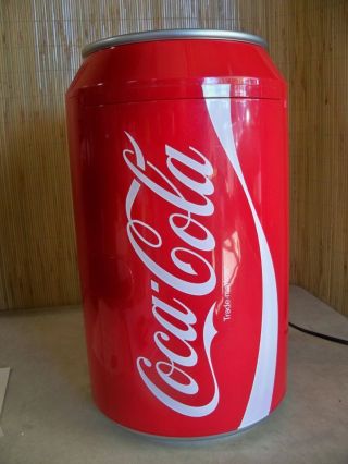 (l) Coca - Cola Can Shaped Mini Refrigerator 19 " Tall X 12 " Diameter