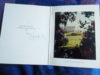 Queen Elizabeth The Queen Mother - Lovely Signed 1978 Chirstmas Card