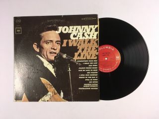 Johnny Cash I Walk The Line Lp Columbia Cs8990 Us 1965 Vg,  Signed 360 2 Eye 13b