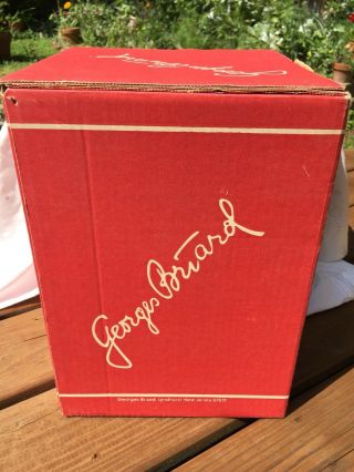 Vintage Picnic Georges Briard Ice Bucket w/ 4 Tulip Glasses Box 4
