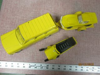 Tonka Yellow Jeep Wagoneer,  Trailer,  Corvette,  Snowmobile 2