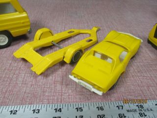 Tonka Yellow Jeep Wagoneer,  Trailer,  Corvette,  Snowmobile 6