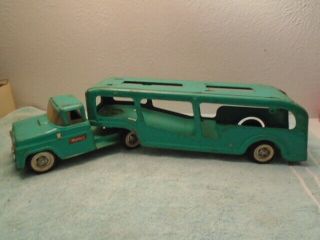 Vintage Buddy L Pressed Steel Car Carrier Toy Truck.  1960 