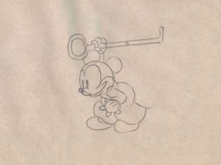 Mickey Mouse Nephew 1934 Production Animation Cel Drawing Disney