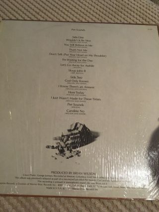 The Beach Boys,  Pet Sounds Vinyl,  Very RARE - Made In USA 2