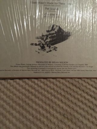 The Beach Boys,  Pet Sounds Vinyl,  Very RARE - Made In USA 3