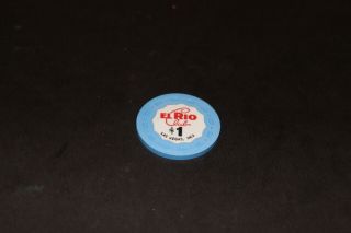 Rare El Rio Club $1 Casino Chip Las Vegas Rated J