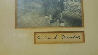 SIGNED AUTOGRAPHED SIR WINSTON CHURCHILL ON HORSE FRAMED PICTURE WW2 3