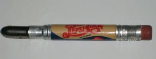 Vintage Pepsi:cola Double Dot Bullet Lead Pencil Bigger Better 5 Cents