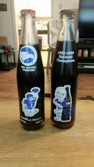 Georgia Southern 1985 And 1986 National Championship Coke Bottles