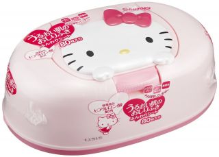 From Japan Hello Kitty Anime Wet Wipes & Case 80 Sheets For Baby