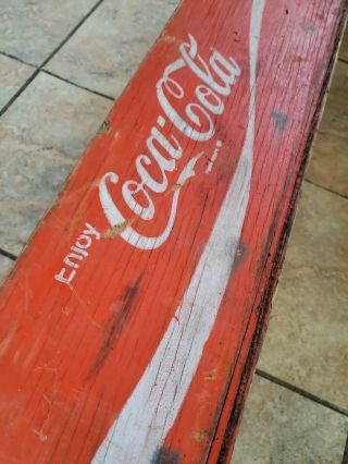 Vintage Coke Coca Cola Advertising Wood Crate.  Soda Box