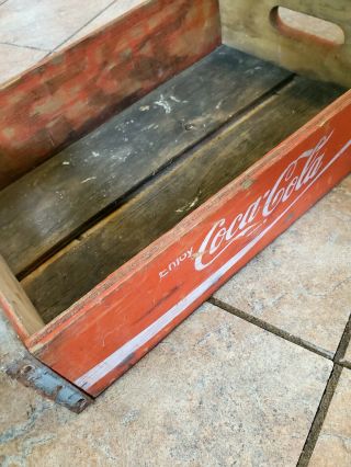 Vintage Coke Coca Cola Advertising Wood Crate.  Soda Box 2