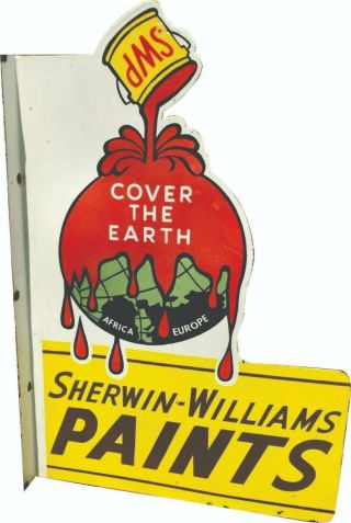 Vintage Sherwin - Williams Porcelain Sign SIZE 36 