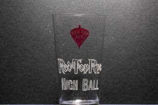 Pre Pro Prohibition Highball " Not Shot " Glass Red Top Rye