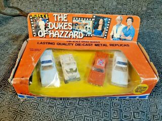 Ertl The Dukes Of Hazzard General Lee Daisy Jeep Dodge Charger Car Set Vtg 1981