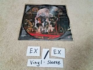 Ex/ex Slayer South Of Heaven Picture Disc American 2007 Lp Record Vinyl Thrash