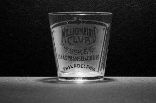Pre Pro Prohibition Shot Glass Millionaires Club