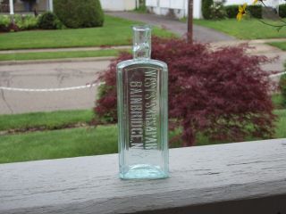 West ' s Sarsaparilla Bottle Bainbridge NY 8 1/2 inches tall Light Aqua Color 3