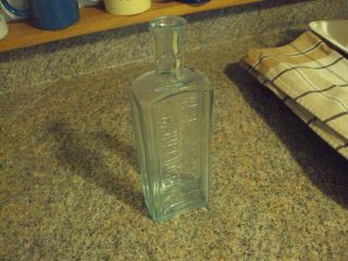 West ' s Sarsaparilla Bottle Bainbridge NY 8 1/2 inches tall Light Aqua Color 4
