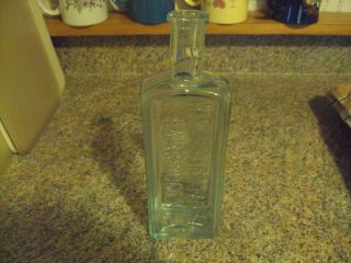 West ' s Sarsaparilla Bottle Bainbridge NY 8 1/2 inches tall Light Aqua Color 5