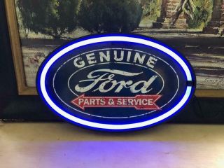 Ford Parts Oval And Service Ford Truck Sales Shop Neon Signn