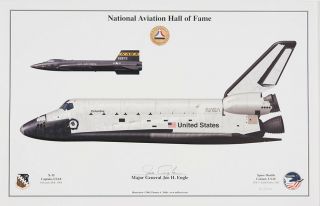 Test Pilot Joe Engle Space Shuttle " Columbia " & X - 15