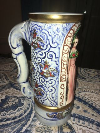 The Budweiser Girl Beer Stein 1973 Anheuser Busch Inc Made In Italy 9 Inches 6