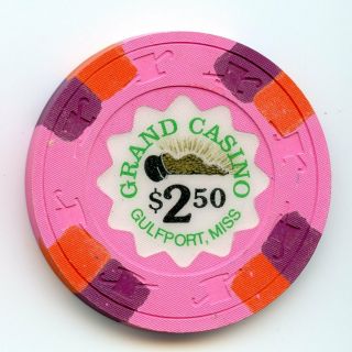 $2.  50 Casino Chip Grand Casino Gulfport Ms