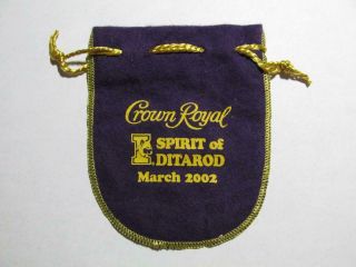 Crown Royal Whisky Small Bag - " Spirit Of Iditarod - March 2002 " - Exc Cond - C