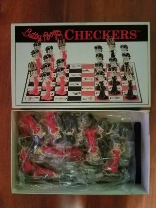 Betty Boop Checkers Set Retired 2003 Other Open Box Fast