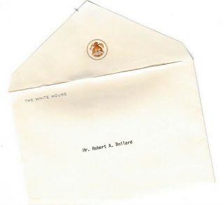 President George H.  W.  Bush signed note with Presidential embossed gold seal 2