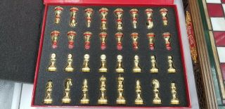 1996 FRANKLIN COCA COLA STAINED GLASS CHESS SET 4