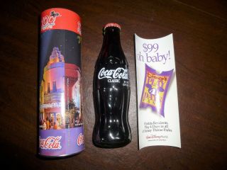 Disney 100 Years Of Magic 8 Oz Coca Cola Bottle In Decorated Tube - 2001 -