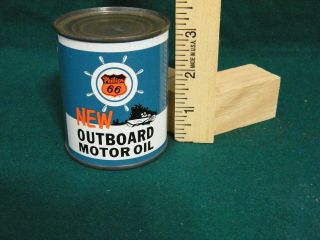 Vintage Rare Phillips 66 Outboard Boat Motor Oil Can Full 8oz 2 Cycle