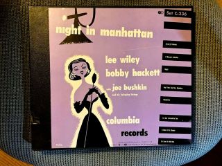 Rare Lee Wiley,  Bobby Hackett,  Joe Bushkin Night In Manhattan Ex Columbia C - 236