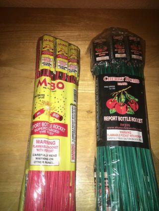 M - 80 & Cherry Bomb Bottle Rocket Firework / Firecracker Label